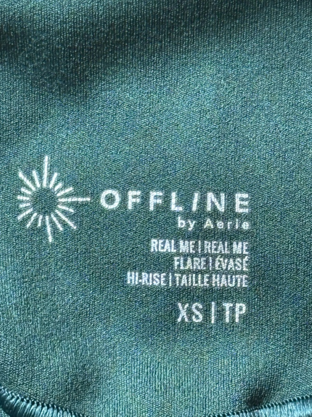 Aerie High -Waist Flared Yoga Pants in Deep Teal, XS - Picture 3 of 4